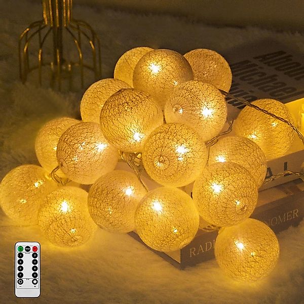 Vivitar LED-Lichternetz Dimmbares Wattebausch-Licht mit Fernbedienung günstig online kaufen