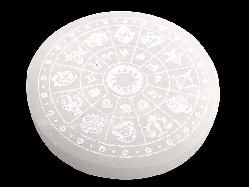 Steinfixx® Dekoteller Selenit Ladeplatte Sternzeichen (Set Platte und Ständ günstig online kaufen