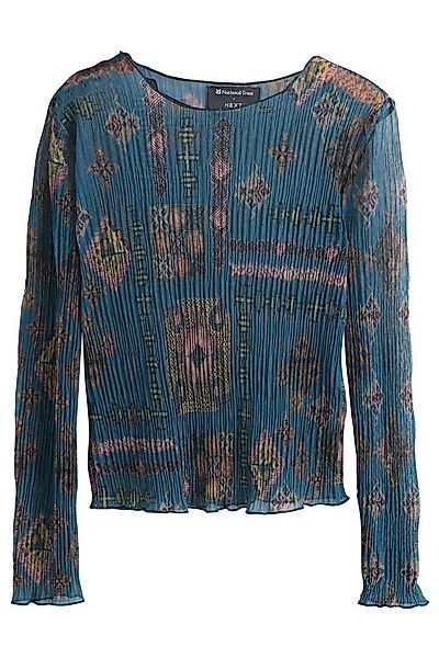Next Langarmshirt Langarm-Oberteil mit Knitteroptik und Mesh (1-tlg) günstig online kaufen