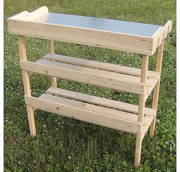 Melko Pflanztisch Gartentisch Pflanztisch Holztisch mit Ablage & Haken Gärt günstig online kaufen