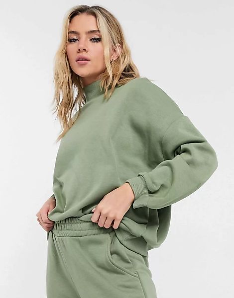 Chelsea Peers – Oversize-Lounge-Sweatshirt aus weichem Bio-Jersey in Salbei günstig online kaufen