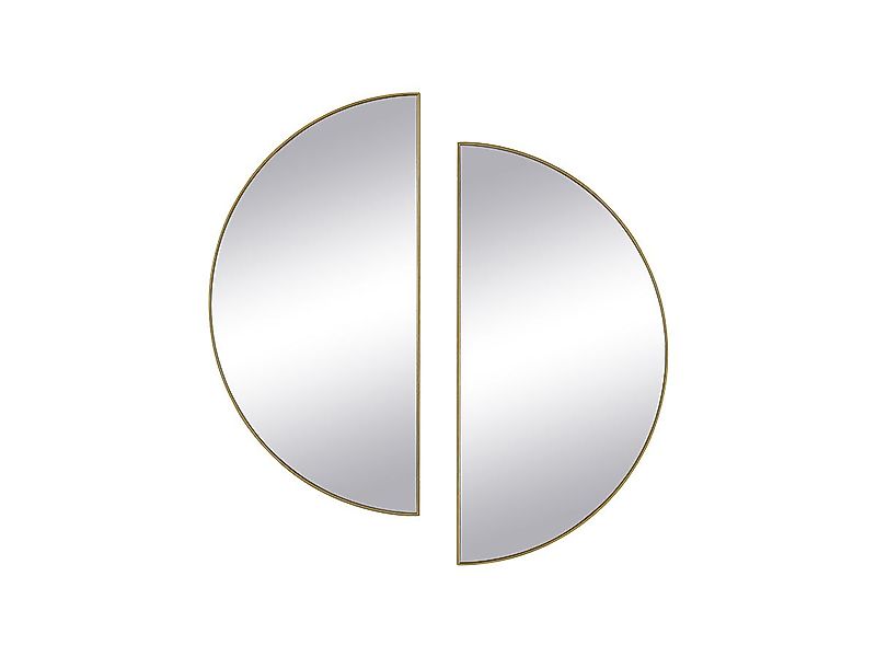 Spiegel halbrund Design 2er-Set - 50 x 100 cm - Goldfarben - GAVRA günstig online kaufen