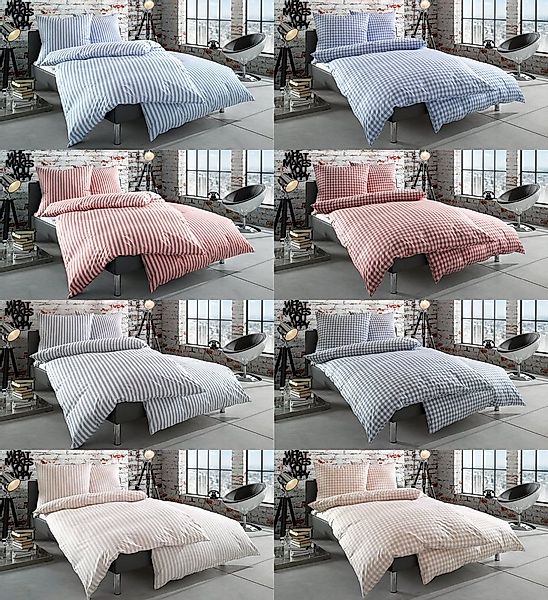 BETTWAESCHE-MIT-STIL Bettwäsche Mako Batist Landhaus Bettwäsche Oslo, Perka günstig online kaufen