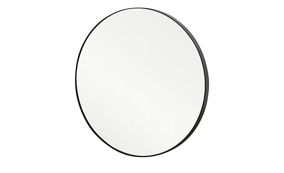 Spiegel  Pannone ¦ schwarz ¦ Metall,Glas ¦ Maße (cm): T: 2.2  Ø: 40 Gardero günstig online kaufen