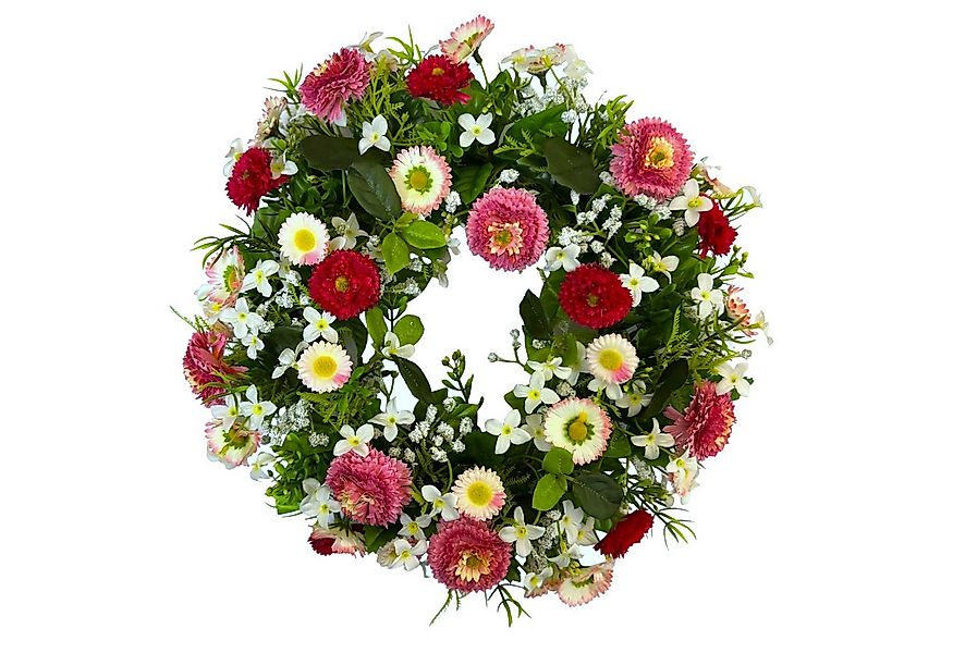 Kunstkranz Künstlicher Belliskranz 30cm. Gänseblümchen Türkranz Ostern Rosa günstig online kaufen