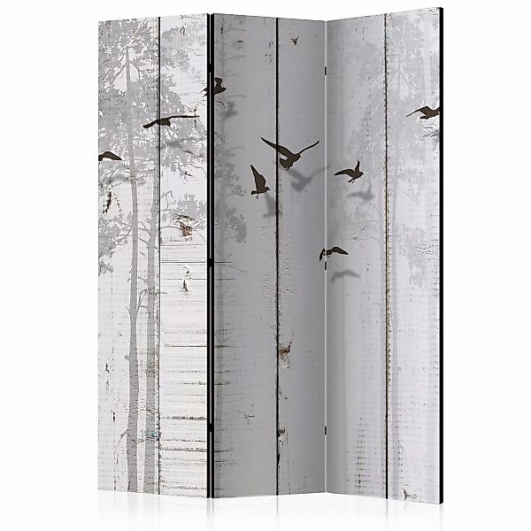 3-teiliges Paravent - Birds On Boards [room Dividers] günstig online kaufen