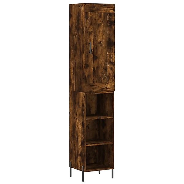 vidaXL Highboard Räuchereiche 34,5x34x180 cm Holzwerkstoff 3200334 günstig online kaufen
