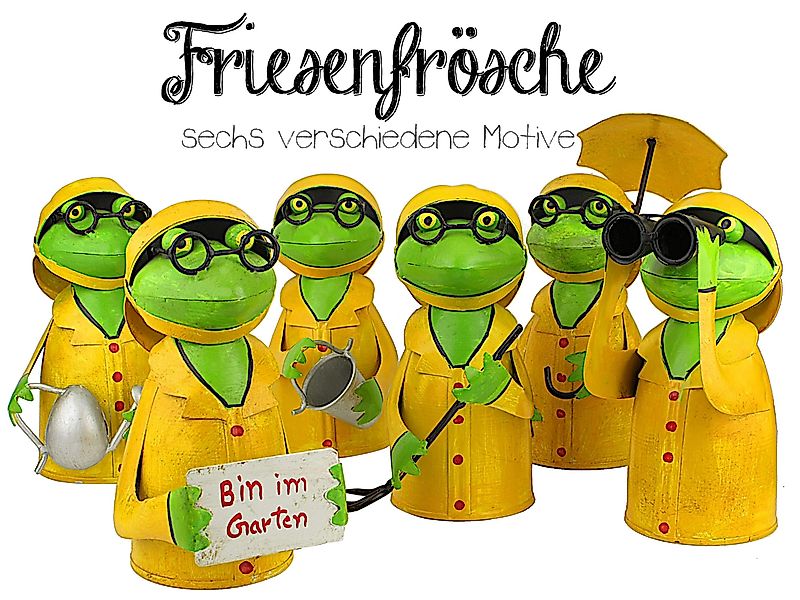 Paulslandhaus Gartenfigur Zaunhocker Friesenfrosch Metall Zaunfigur günstig online kaufen