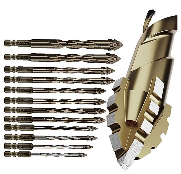 QUBEBU Holzbohrer 7-tlg. vierschneidiger Sägezahn-Exzenterbohrer Bohrersatz günstig online kaufen