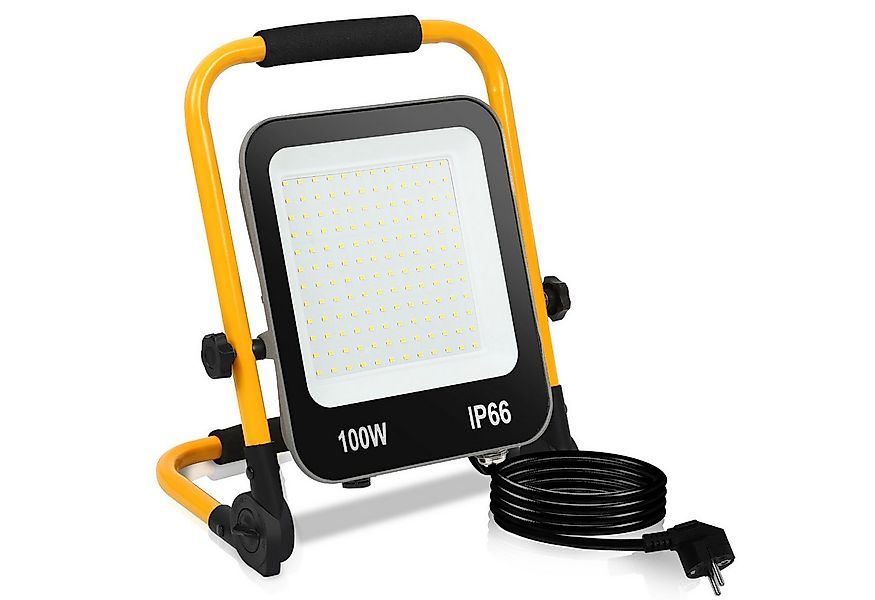 Clanmacy LED Baustrahler LED Baustrahler LED Fluter mit Stativ Scheinwerfer günstig online kaufen