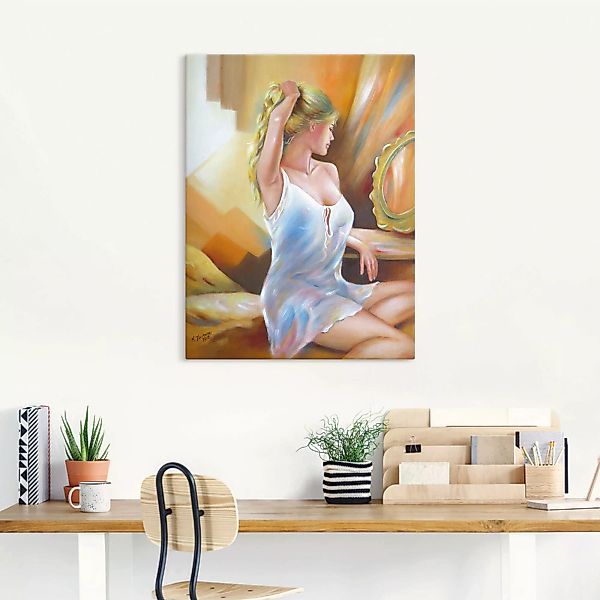 Artland Wandbild "Sexy Frau am Spiegel", Erotische Bilder, (1 St.), als Lei günstig online kaufen