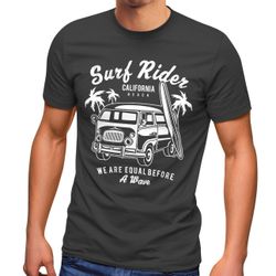 Neverless Print-Shirt Herren T-Shirt Bus Surfing günstig online kaufen