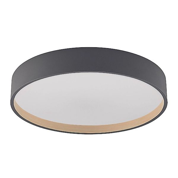 Lindby LED Deckenleuchte Todor 9924025 Dimmbar mit Leselampe Modern in Schw günstig online kaufen