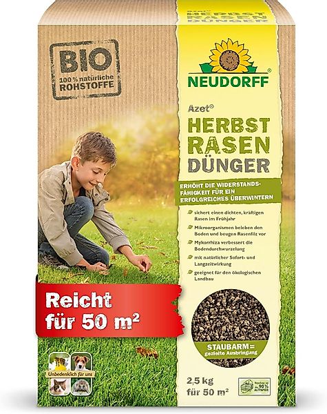 Neudorff Rasendünger Bio Azet HerbstRasenDünger 2,5 günstig online kaufen