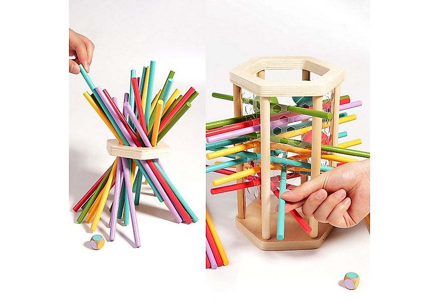 LA CUTE Motorikwürfel Montessori Feinmotorik-Spiel aus Holz für Kinder ab 3 günstig online kaufen