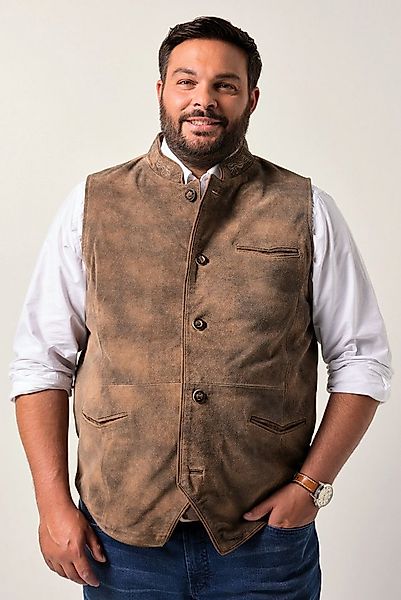 Men Plus Steppweste Trachten-Lederweste echtes Rindleder günstig online kaufen