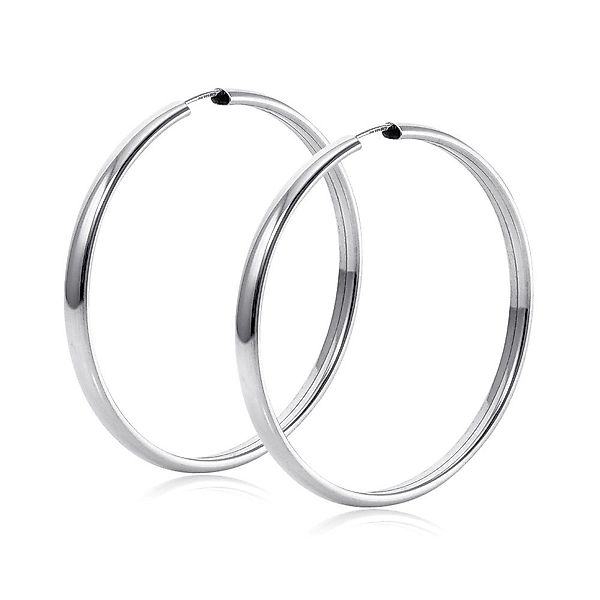 Materia Paar Creolen Damen Silber breit günstig online kaufen