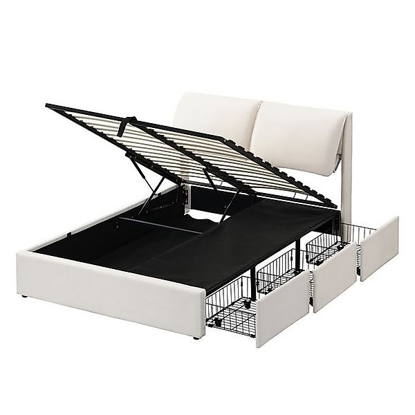 BlingBin Polsterbett Hydraulisches Bett, Stauraumbett Doppelbett günstig online kaufen