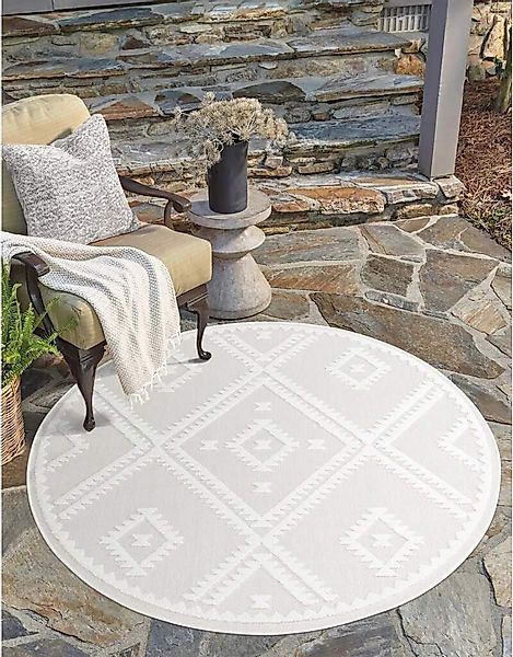Carpet City "In-& Outdoorteppich Santorini 454, 3D-Effekt, Raute-Optik" run günstig online kaufen