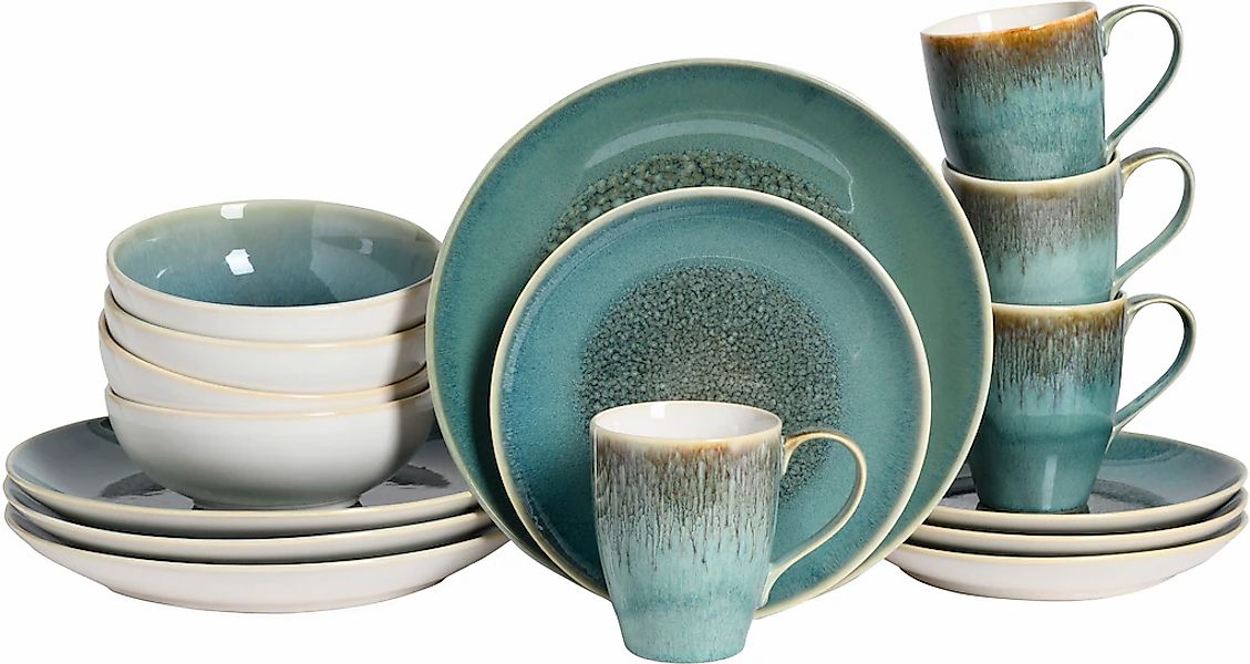 CreaTable Kombiservice "Caldera, Kombi-Service, 16-tlg" Reaktivglasur günstig online kaufen
