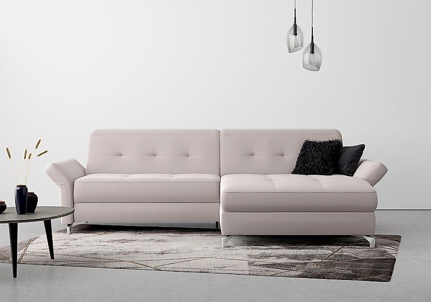 Home affaire Ecksofa "Maredo L-Form" Federkern, wahlweise auch mit Kopfteil günstig online kaufen