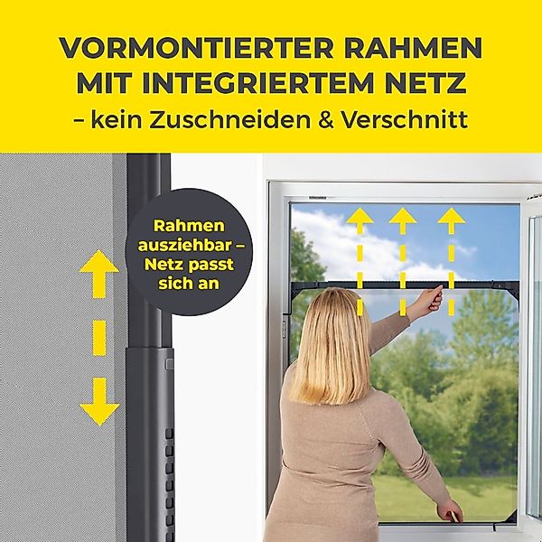 EASYmaxx Insektenschutz-Fensterrahmen ausziehbares Teleskop-Insektenschutzg günstig online kaufen