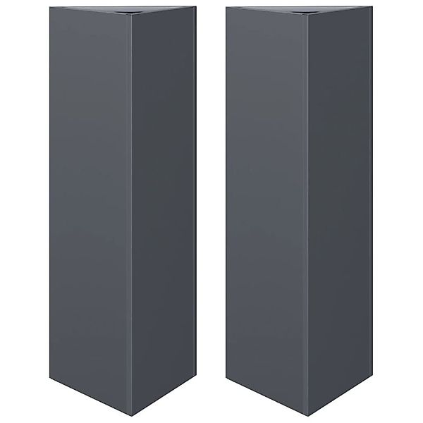 vidaXL Blumentopf Pflanzkübel 2 Stk. Anthrazit günstig online kaufen