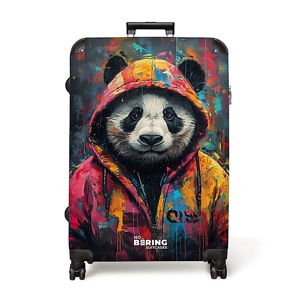 NoBoringSuitcases.com© Hartschalen-Trolley Panda mit buntem Fell günstig online kaufen