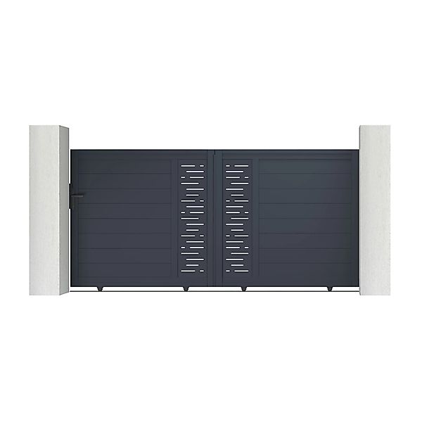 Casanoov Schiebetor 3M Arlberg H 140Cm & Gartentür 1M Arlberg H 140Cm Alumi günstig online kaufen