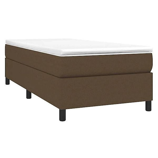 vidaXL Boxspringbett mit Matratze Dunkelbraun 90x200 cm Stoff 3144394 günstig online kaufen