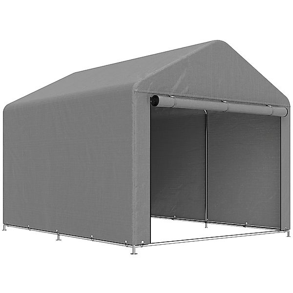 Outsunny 2x2,4 m Motorradgarage für den Außenbereich, wasserdichte Abdeckun günstig online kaufen