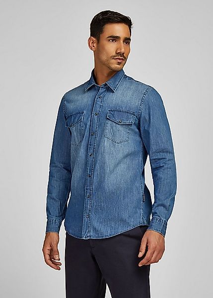 HECHTER PARIS Jeanshemd mit klassischem Kent-Kragen günstig online kaufen