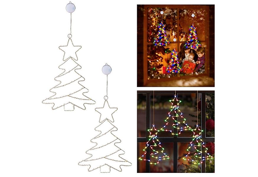 MUPOO Fensterdekoration Weihnachtsfensterlichter Batteriebetriebene Hängend günstig online kaufen