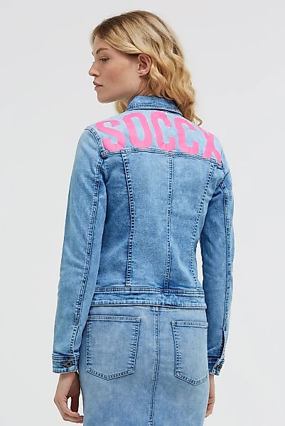 SOCCX Jeansjacke ohne Kapuze mit Rücken-Print günstig online kaufen