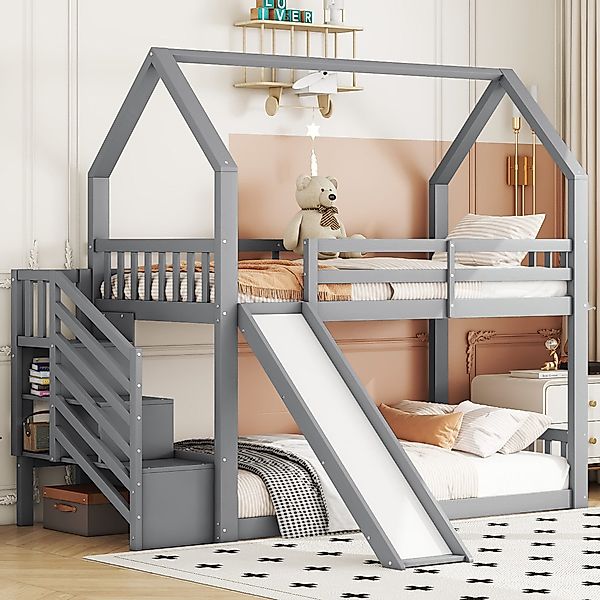 TavilaEcon Etagenbett Kinderbett Jugendbett Hausbett mit günstig online kaufen