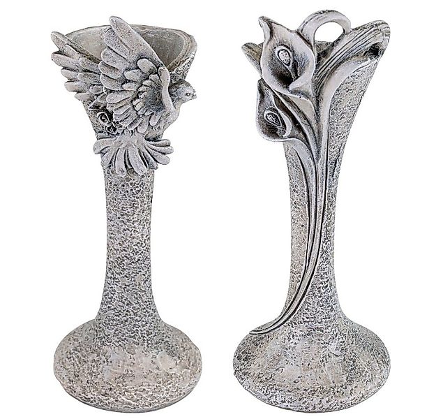matches21 HOME & HOBBY Dekovase Grabvasen verziert Grabschmuck 2er Set Frie günstig online kaufen