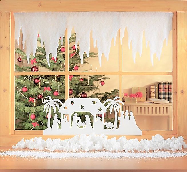 Erwin Hennecken GmbH Fensterdekoration Winterdeko 9,8 Meter Eiszapfen-Girla günstig online kaufen