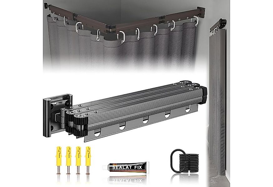 Welikera Duschvorhangstange Duschstange zum Klemmen,faltbare Duschstange,13 günstig online kaufen