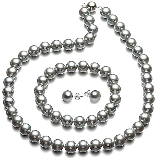 ibettertec Perlenketten-Set Muschel Perlenkette Armband Ohrringe günstig online kaufen