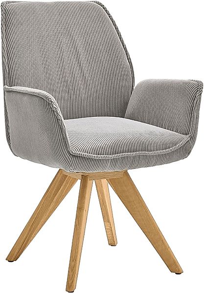 Musterring Esszimmerstuhl "Tiama", Cord, Stativgestell Eiche massiv, 180 dr günstig online kaufen