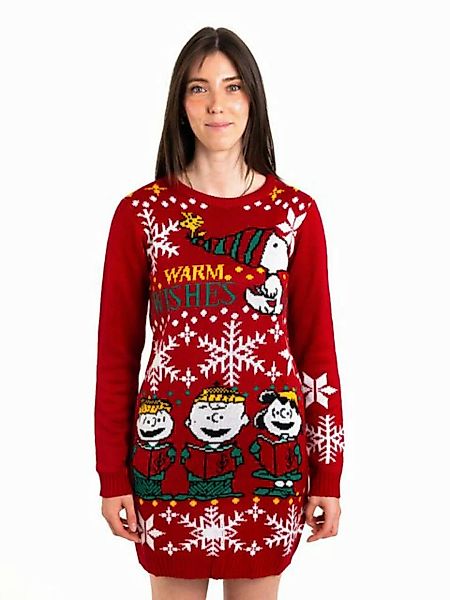 United Labels® Strickpullover The Peanuts Snoopy Winter Strick Rot günstig online kaufen