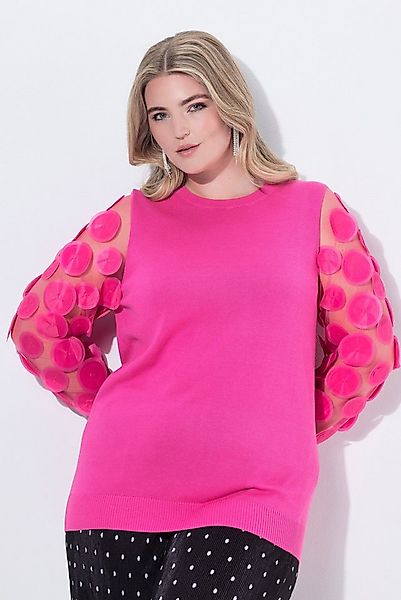 MIAMODA Strickpullover Pullover Komfort Fit Langarm mit 3D-Applikationen günstig online kaufen