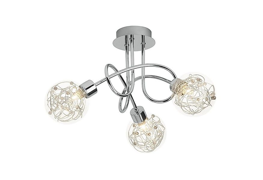 Brilliant Deckenleuchte Joya, ohne Leuchtmittel, Deckenlampe 3flg chrom günstig online kaufen