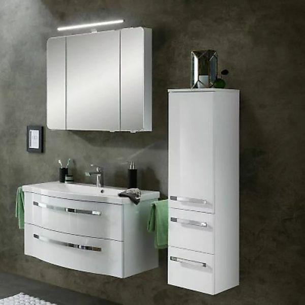 Lomadox Badmöbelset FES-4005-66 Badezimmer-Set, Spiegelschrank mit Steckdos günstig online kaufen
