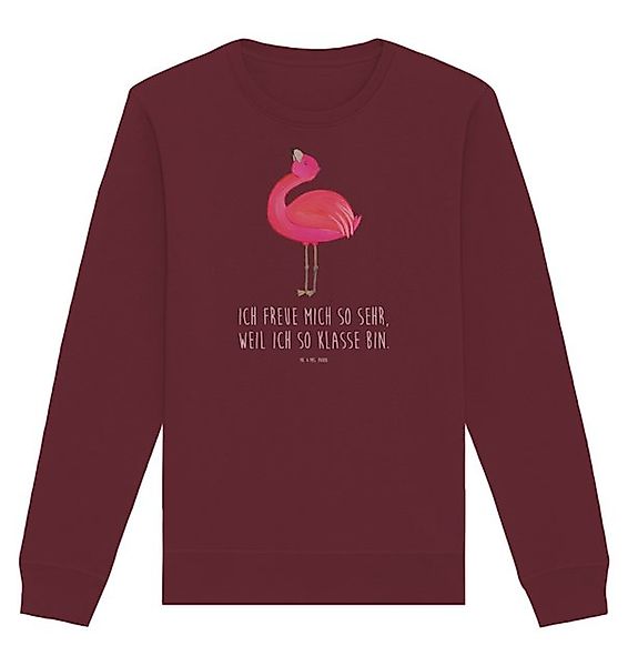 Mr. & Mrs. Panda Longpullover Größe S Flamingo Stolz - Burgundy - Geschenk, günstig online kaufen