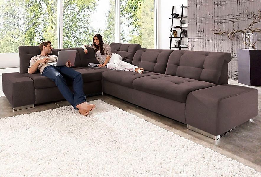 sit&more Ecksofa »Pale L-Form« inklusive Kopfteilverstellung, wahlweise mit günstig online kaufen