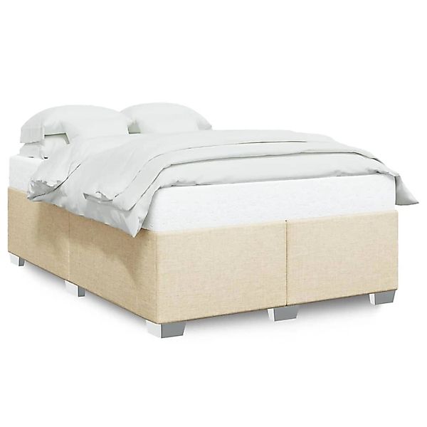 vidaXL Bettgestell ohne Matratze Creme 160x200 cm Stoff2097199 günstig online kaufen