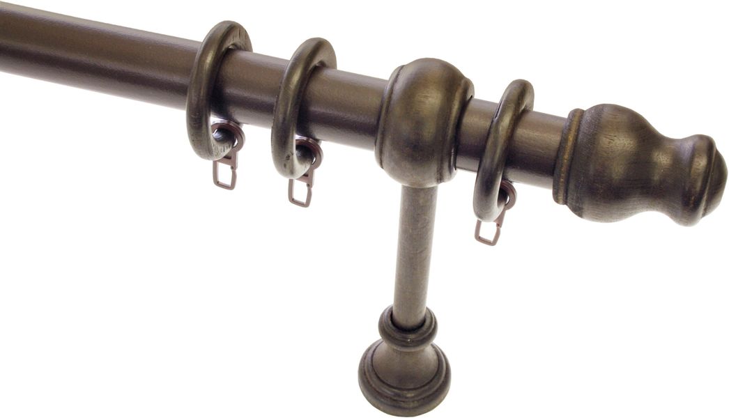 GARDINIA Gardinenstange "Set Holz" Ø 28 mm 1 läufig-läufig Fixmaß 1-Lauf günstig online kaufen