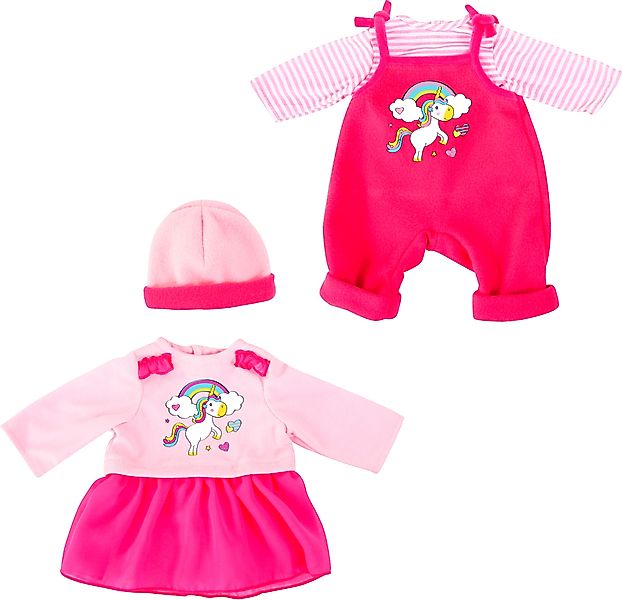 Bayer Puppenkleidung Latzhose/Kleid 42-46 (Set, 4-tlg) günstig online kaufen