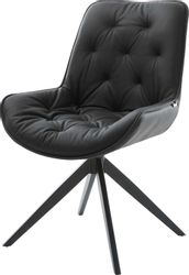 DELIFE Polsterstuhl Taimi-Flex, Kreuzgestell breit Schwarz günstig online kaufen